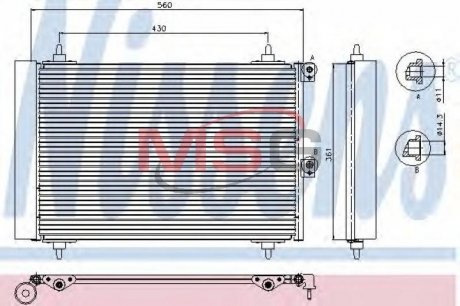 Радіатор кондиціонера First Fit NISSENS 94870 (фото 1)