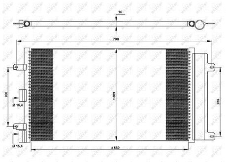 Радіатор кондиціонера NRF 35752