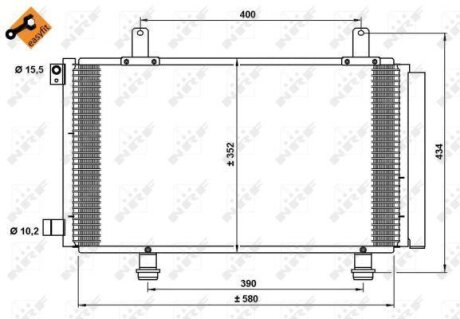 Радіатор кондиціонера NRF 35782