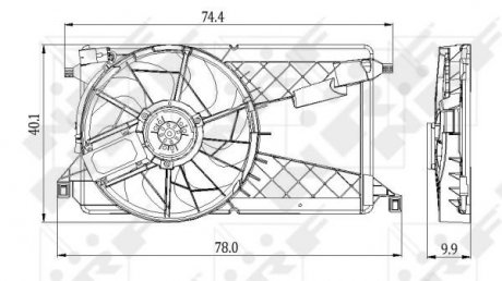 Вентилятор охолодження радіатора NRF 47291 (фото 1)