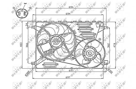 Вентилятор радіатора NRF 47754