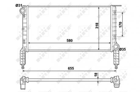 Радіатор охолодження двигуна NRF 53788