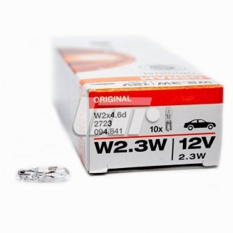 Лампа панелі пристроїв; W2,3W 12V 2,3W W2X4,6D OSRAM 2723