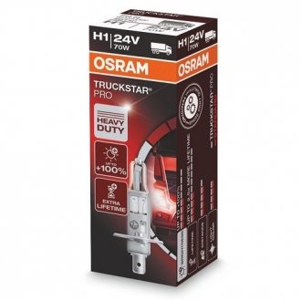 Автолампа (12V, 70W, P14.5s, H1) OSRAM 64155TSP (фото 1)