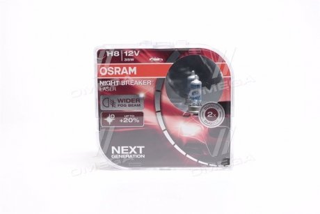 (к/т 2 шт) Автолампа (H8 12V 35W PGJ19-1) OSRAM 64212NL-HCB