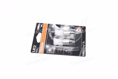 (к/т 2 шт) Лампа світлодіодна LED (2W 12V P21W 6000K) OSRAM 7506DWP-02B (фото 1)