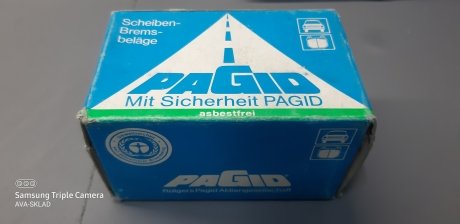 Колодки тормозные передние дисковые PAGID T0868