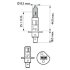 H1/W5W WhiteVision ultra +60% (3700K) SM 12V 55W P14,5s PHILIPS 12258WVUSM (фото 3)