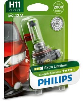 H11 LongLife EcoVision 12V 55W PGJ19-2 Blst. 1 pc. PHILIPS 12362LLECOB1