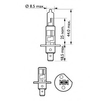 H1 Rally 12V 100W P14,5s (For race only) PHILIPS 12454RAC1