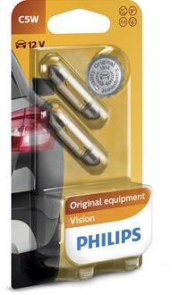 C5W 12V 5W SV8,5, Blst. 2 pc. PHILIPS 12844B2