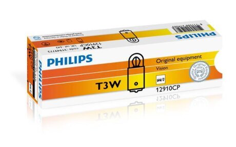 T3W 12V 3W BA9s PHILIPS 12910CP