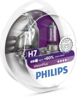 H7 VisionPlus (+60%) 12V 55W PX26d Set 2 pc. PHILIPS 12972VPS2