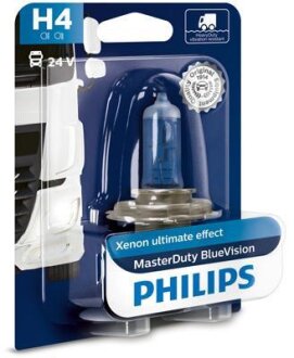 H4 MasterDuty BlueVision 24V 75/70W P43t-38 Blst. 1 pc. PHILIPS 13342MDBVB1