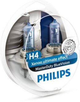 H4 MasterDuty BlueVision 24V 75/70W P43t-38 Set 2 pc. PHILIPS 13342MDBVS2