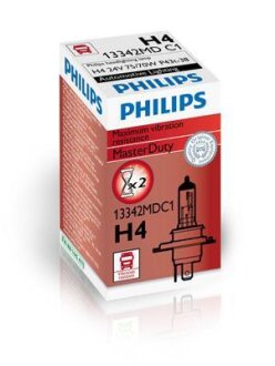H4 MasterDuty 24V 75/70W P43t-38 PHILIPS 13342MDC1