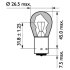 PY21W MasterLife 24V 21W BAU15s PHILIPS 13496MLCP (фото 3)