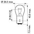 P21/5W 24V 21/5W BAY15d PHILIPS 13499B2 (фото 3)