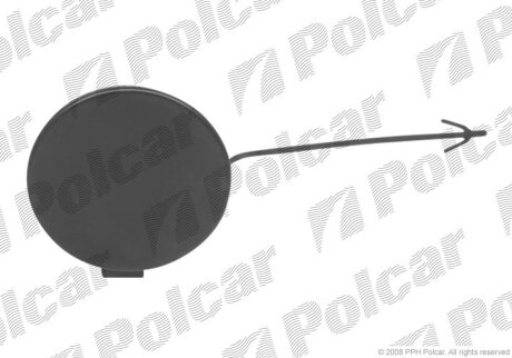 Заглушка бампера буксировочного крюка передняя правая Polcar 1335079