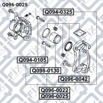 Супорт гальмівний передній лівий Q-fix Q0960025 (фото 1)