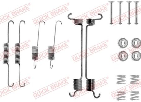 Комплект пружинок колодок ручного гальма QUICK BRAKE 105-0741