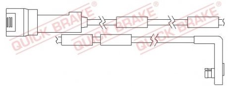 Сигнализатор, износ тормозных колодок QUICK BRAKE WS0126A