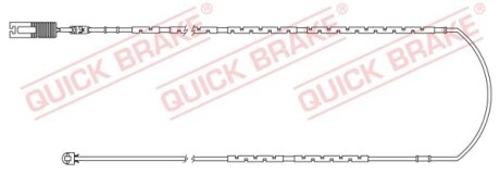 Датчик зносу гальмівних колодокк (задних) BMW 3 (E46) 98-06 (L1410mm) QUICK BRAKE WS 0192 A