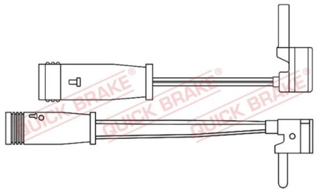 Датчик зносу гальмівних колодок (передніх) MB E-class (W211/S211) 02-09 (L=97m QUICK BRAKE WS 0214 A