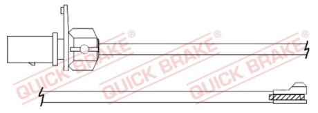 Датчик зносу гальмівних колодокк (задних) Audi A7/Q5 08- (L255) QUICK BRAKE WS 0358 A