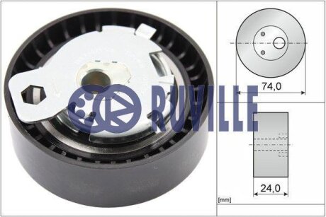 Акция Ролик ГРМ натяжний FORD Focus II 04-11, Mondeo IV 07-15, Connect 02-13, C-MAX 02-10, Focus I 98-04, Fiesta 96-01, Galaxy 06-15, S-MAX 06-15 RUVILLE 55239