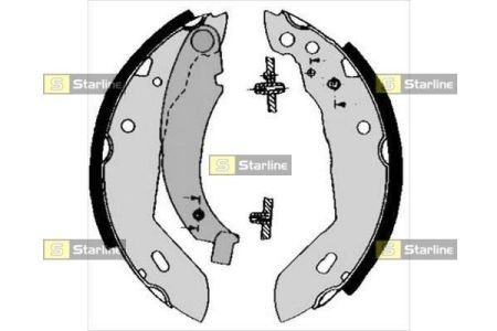 Колодки тормозные задние барабанные STARLINE BC04480