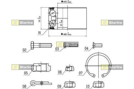 LO 00575 Підшипник колісний STARLINE LO00575