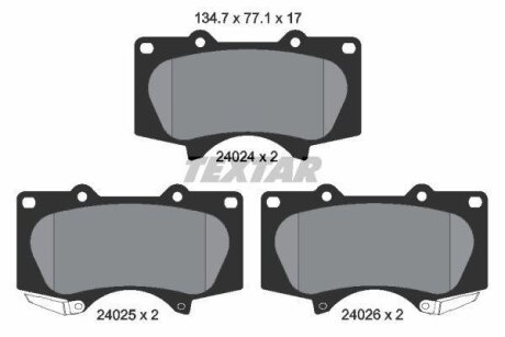 Гальмівні колодки до дисків TEXTAR 2402403 (фото 1)