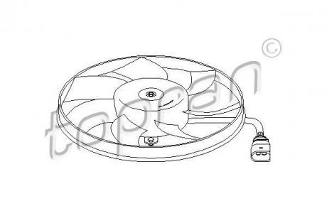 Вентилятор оxолодження радіатора 295мм 200Вт TOPRAN / HANS PRIES 111285