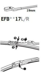 TRICO ExactFit Flat Щітка склоочисника,безкаркасна OEM (730мм) Trico EFB7317L