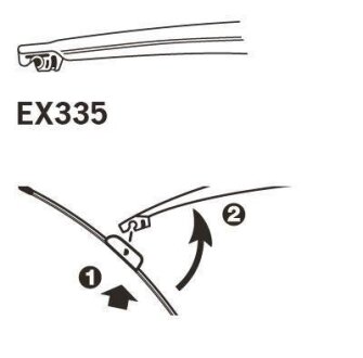 ExactFit Rear Щітка склоочисника,задня OEM (330мм) Trico EX335