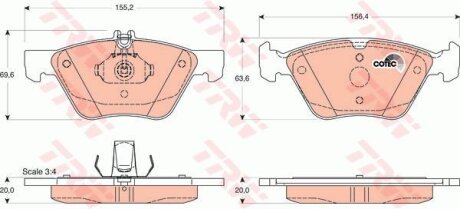 - Гальмівні колодки до дисків TRW GDB1215
