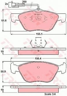 Колодки передні TRW GDB1338