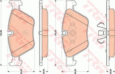 - Гальмівні колодки до дисків TRW GDB1810
