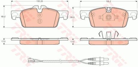 - Гальмівні колодки до дисків TRW GDB1929