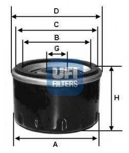 Фiльтр оливний vw 1,9 (СПЕЦВИКУП) UFI 2342500