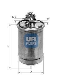 24.415.00 топливный фильтр+ UFI 2441500