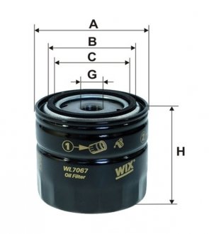 Фільтр оливний WIX FILTERS WL7067