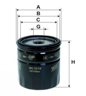 Фільтр оливний WIX FILTERS WL7074