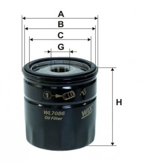 Фільтр оливний WIX FILTERS WL7086
