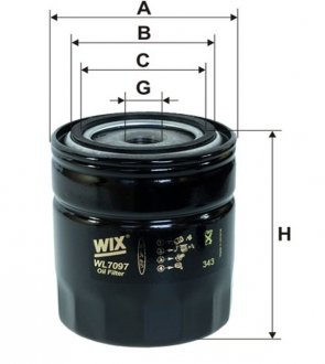 Фільтр оливний WIX FILTERS WL7097