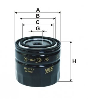 Фільтр оливний WIX FILTERS WL7113