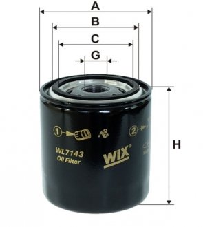 Фільтр оливний WIX FILTERS WL7143