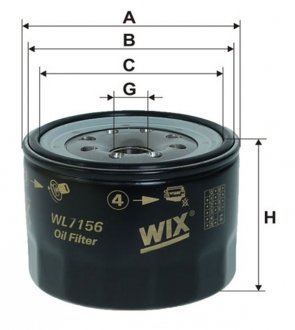 Фільтр оливний WIX FILTERS WL7156