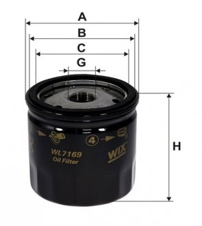 Фільтр оливний WIX FILTERS WL7169